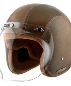 Axor Retro Jet Leather Forest Open-Face Helmet