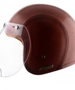 Axor Retro Jet Leather Timber Helmet
