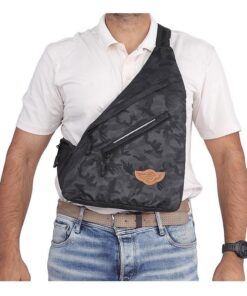 Crossbody Sling Bag-Cross Bag-Black Camo
