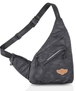 Crossbody Sling Bag-Cross Bag-Black Camo