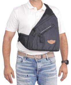 Crossbody Sling Bag-Cross Bag-Charcoal Black