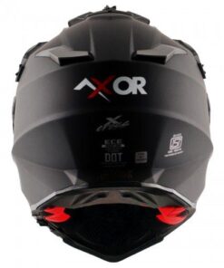 Axor X-Cross Dual Visor SC Helmet-Matt Black Red