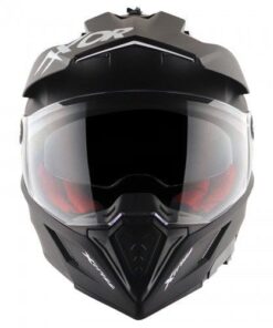 Axor X-Cross Dual Visor SC Helmet-Matt Black Red
