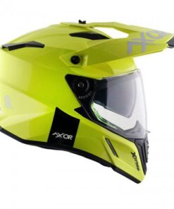 Dual Visor SC Helmet-Neon Yellow Green