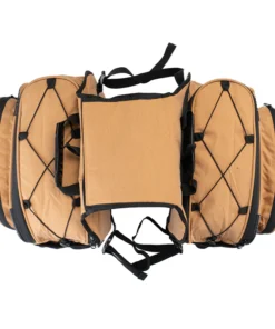 Khaki Colour Mustang 50L Saddle Bag with Rain Cover