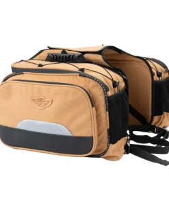 Khaki Colour Mustang 50L Saddle Bag with Rain Cover