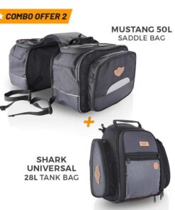 Mustang 50L Saddle Bag and Shark Universal 28L Tank Bag