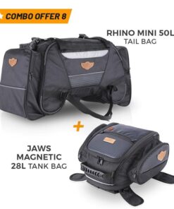 Rhino Mini 50L Tail Bag and Jaws Magnetic 28L Tank Bag