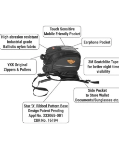 Rhino Mini 50L Tail Bag with Shark 28L Tank Bag