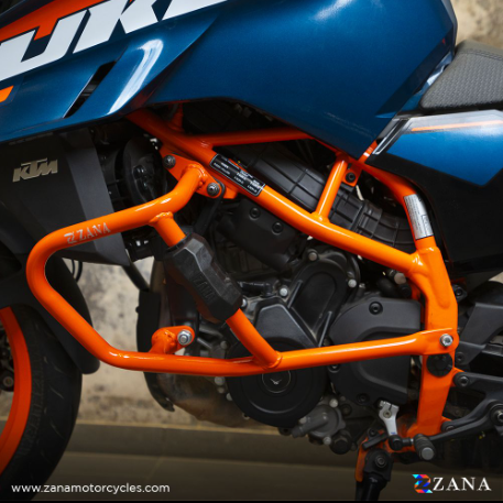 Buy Crash Guard With Slider Puck Orange For Ktm Duke Gen Zi Rs