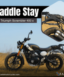 TRIUMPH SADDLE STAY MILD STEEL WITH JERRY CAN MOUNT
