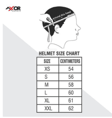 Size Chart Helmet