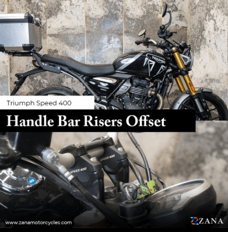 Black Offset Handlebar Riser