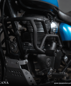 Crash Guard With Slider Texture Matt Black Steel