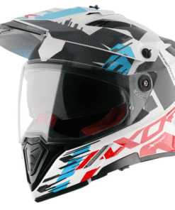 X-Cross X1 White Red Dual Visor Helmet