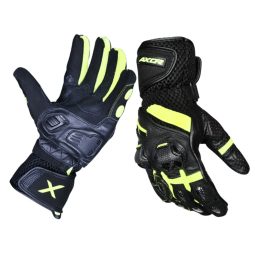 AXOR - Gator Riding Gloves Black Neon Green