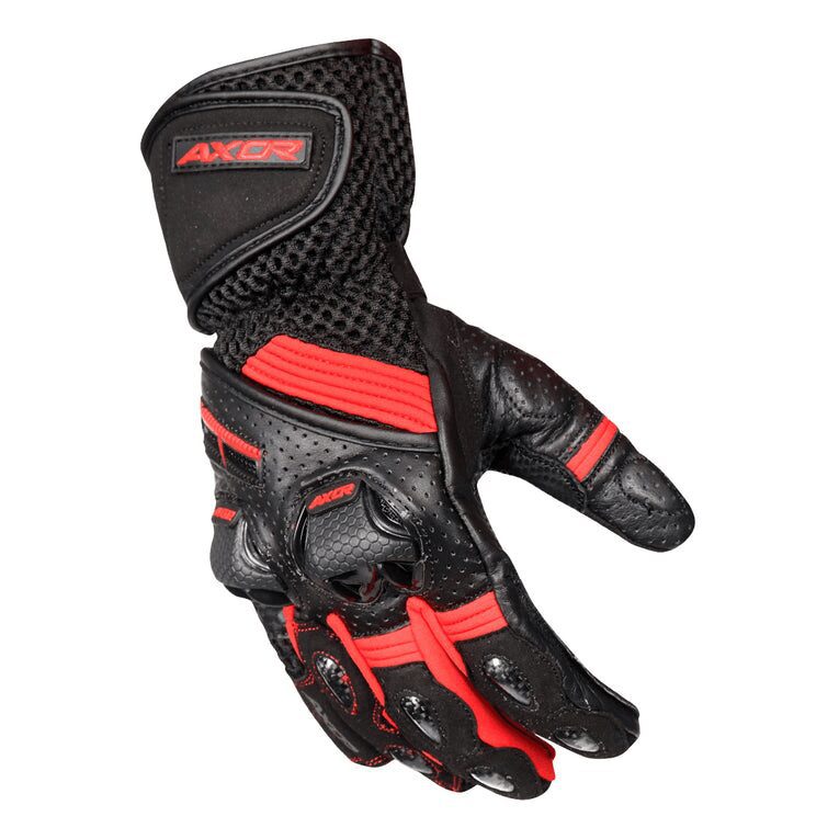 AXOR - Gator Riding Gloves Black Red - Image 3
