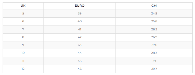 Amaroq Valiant Riding Boots SIZE Chart