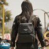 Lone Ranger Noir Leather Women Backpack