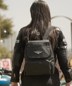 Lone Ranger Noir Leather Women Backpack
