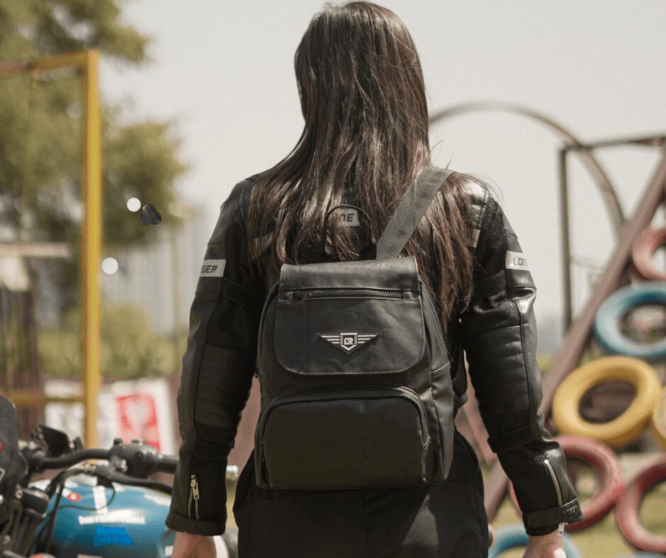 Lone Ranger Noir Leather Women Backpack