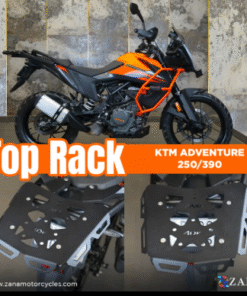 Zana NEW TOP RACK WITH MS PLATE TEXTURE MATT BLACK V -2 COMPATIBLE WITH GRAB RAIL KTM ADV 250/390 / 390 X  ZI-8343