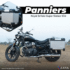 Zana Panniers( 36 LTR ) Aluminium R-Flat Silver With Frame For Super Meteor 650 ZI-8492 RS