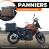 Zana Panniers( 36 LTR )Aluminium R-Flat Black With Frame For KTM ADV 250/390 ZI-8491 RB