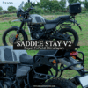 Zana Saddle Stay V-2 with Exhaust Sheild with Jerry can Mount For Himalayan 411 /Scram 411 ZI-8133 V2