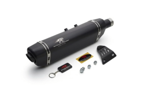 Red Rooster Vertex-Black Matte Exhaust for Royal Enfield Himalayan