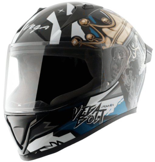 Vega Bolt Crown Men Black Blue Helmet