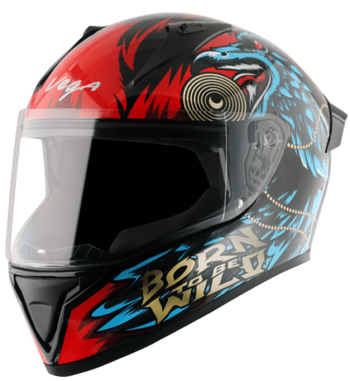 Vega Bolt Wild Black Blue Helmet