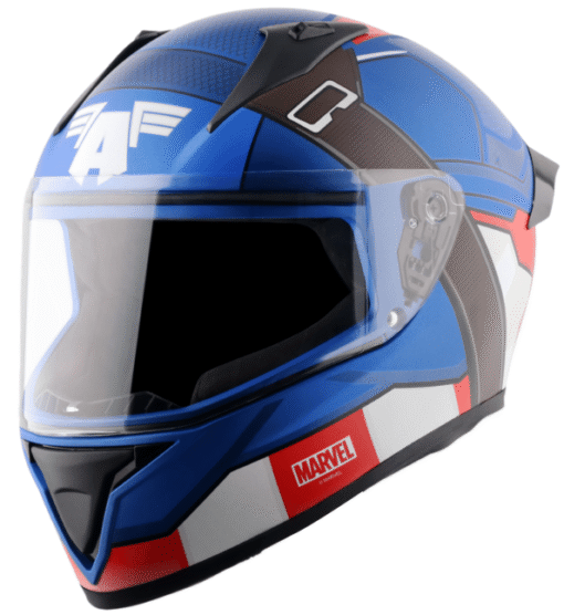 Vega Bolt Marvel Captain America Edition Dull Blue Red Helmet