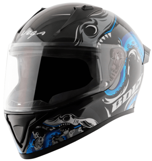 Vega Bolt Octopus Black Blue Helmet