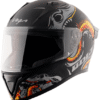 Vega Bolt Octopus Dull Black Orange Helmet