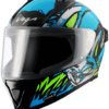 Vega Bolt Bunny Black Neon Blue Helmet