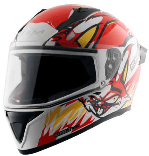 Vega Bolt Bunny White Orange Helmet