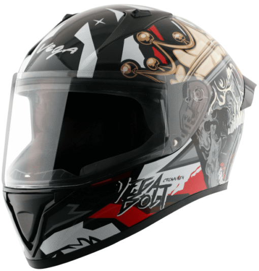 Vega Bolt Crown Men Black Red Helmet