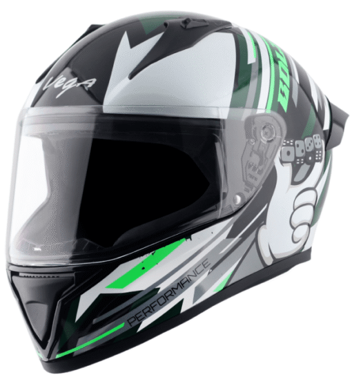 Vega Bolt Dice Black White Helmet