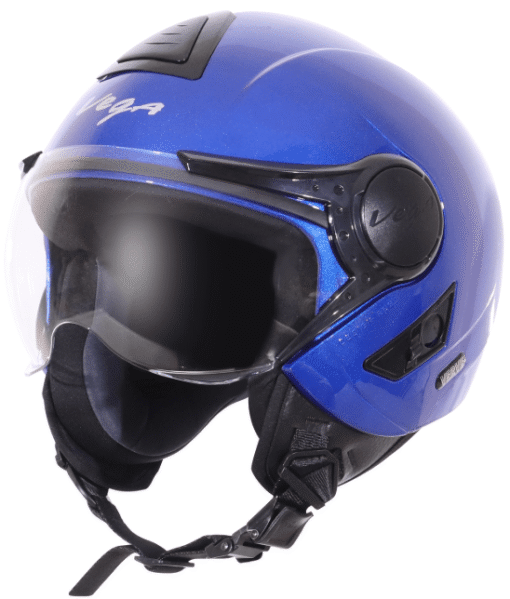 Vega Verve Open Face Blue Helmet (ISI Certified)