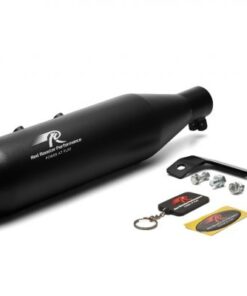 Red Rooster Rumbler Max–Black Matte Exhaust for RE Hunter 350