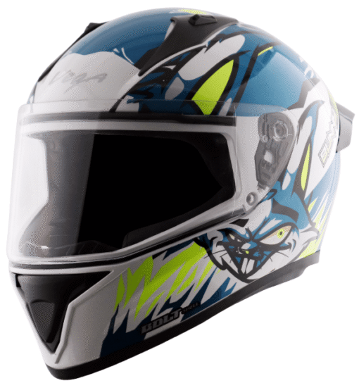 Vega Bolt Bunny White Blue Helmet