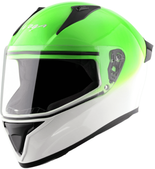 Vega Bolt Dual White Green Helmet