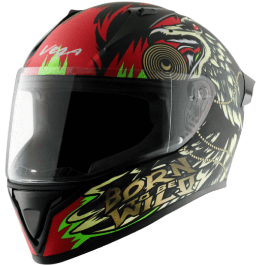Vega Bolt Wild Dull Black Yellow Helmet