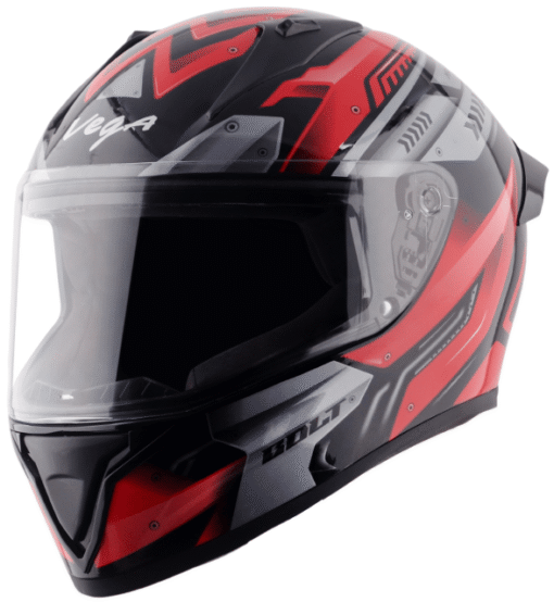 Vega Bolt Martial Black Red Helmet