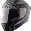 Vega Bolt Marvel Black Panther Edition Dull Black Silver Helmet