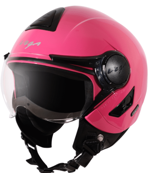 Vega Verve Open Face Pink Helmet (ISI Certified)