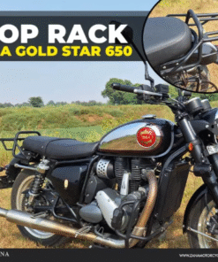 Zana Top Rack for BSA Goldstar 650 without Plate Compatible with Pillion Backrest (Mild Steel, Black, Type-2) ZI-8530