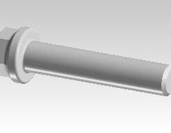 572017/B - HEX FLANGE BOLT M6x1-6g x 70